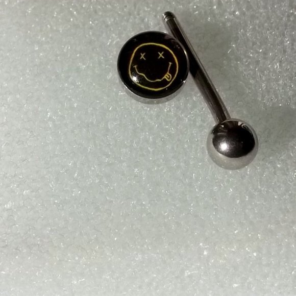 *5/35* New Unisex Nirvana Tongue Piercing 14G - Picture 3 of 3